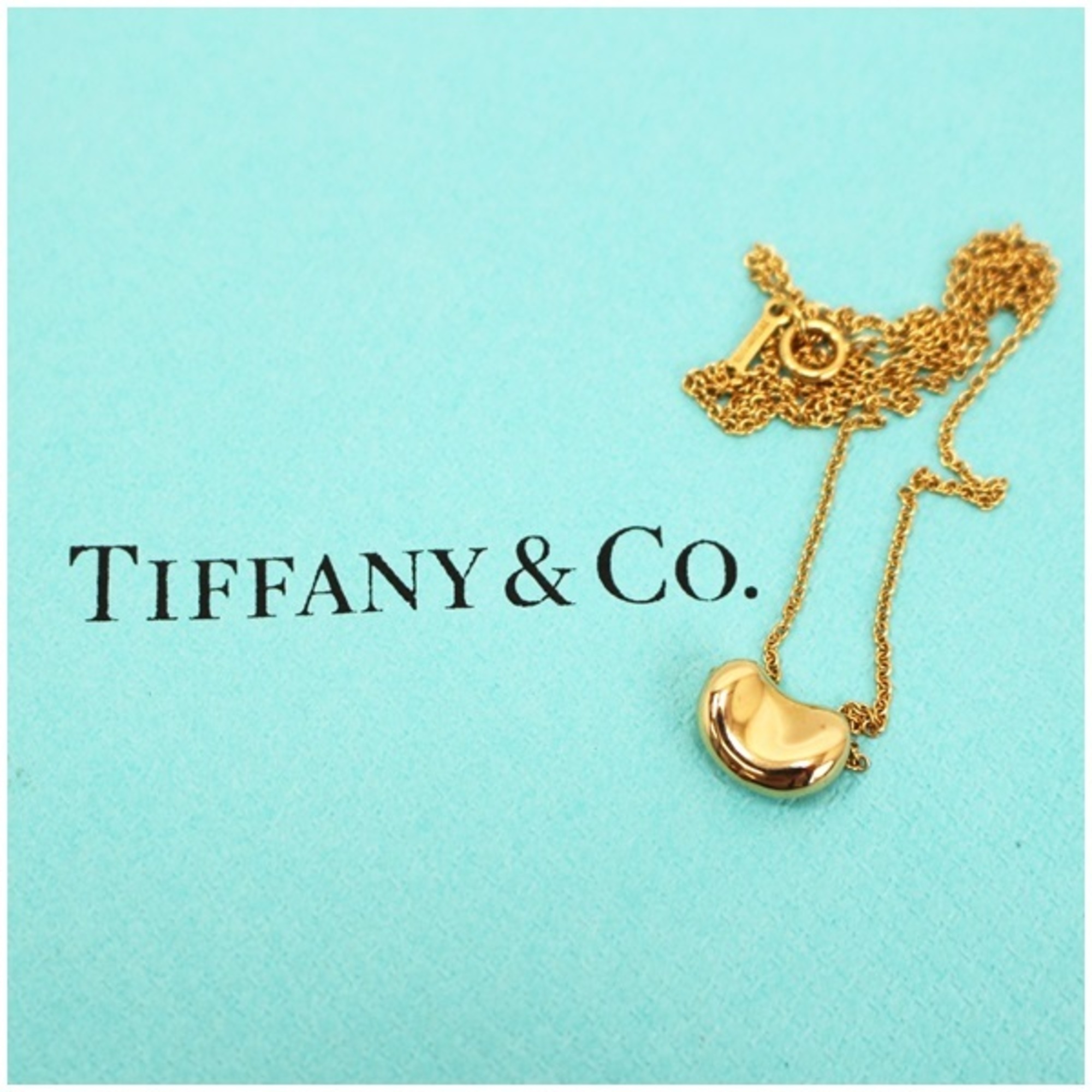 Pre-Owned Tiffany Beans Necklace Pendant K18YG 3.3g TIFFANY Ladies (Good)