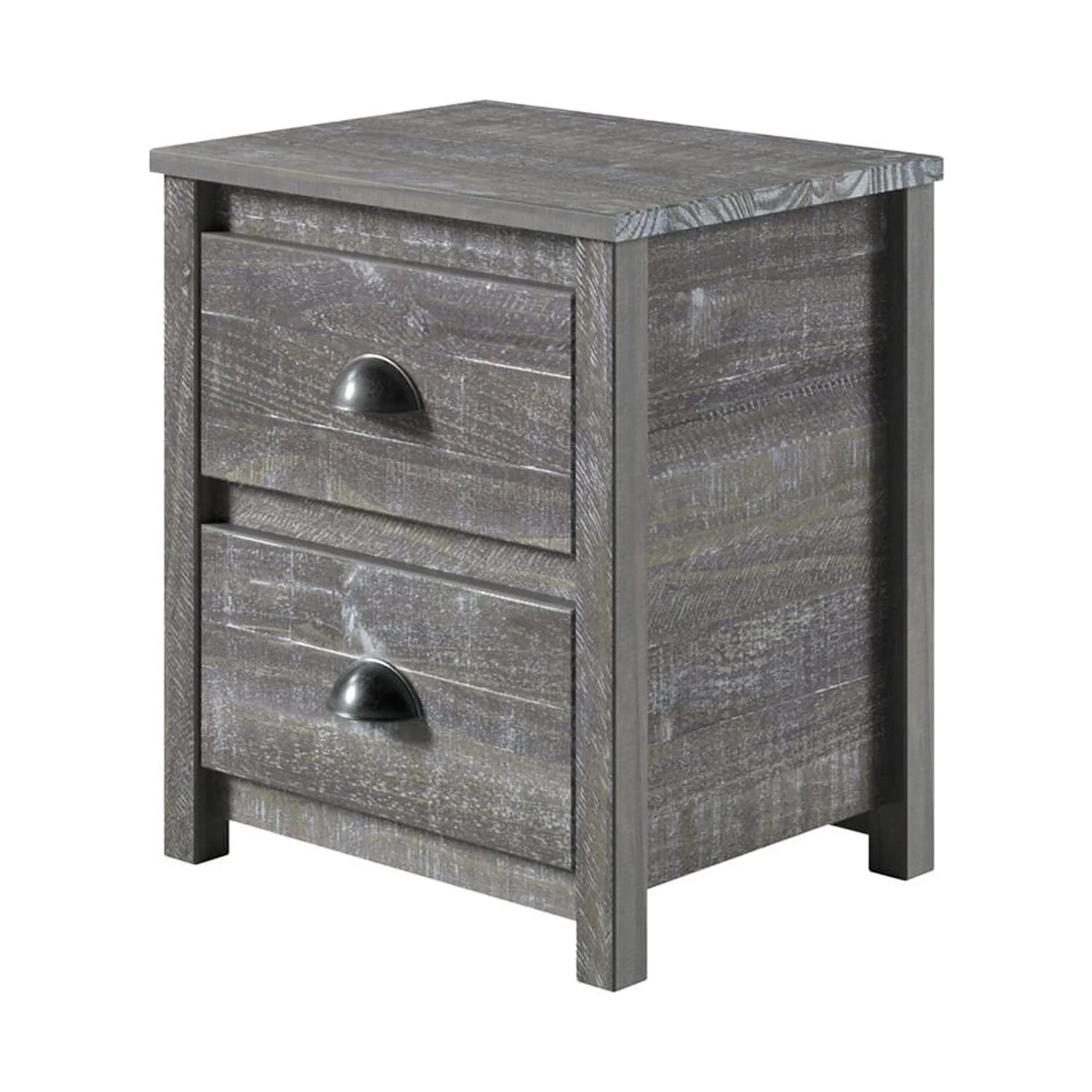 EcoFlex Furniture HM208 Hampton Solid Wood Nightstand, Misty Grey