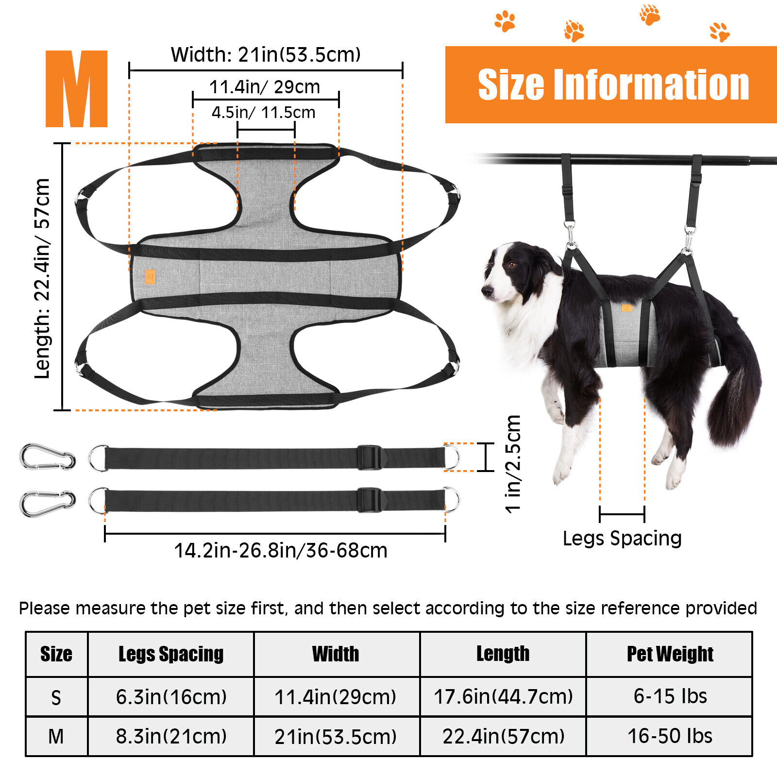 Pet Dog Puppy Hammock Grooming Restraint Harness Sling Bag Hair Nail Trimming SM