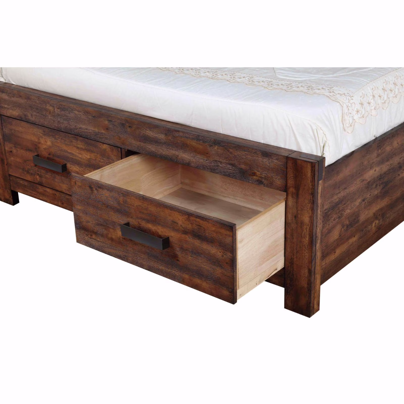 Picket House Furnishings Wren King Platform Storage Bed in Chestnut