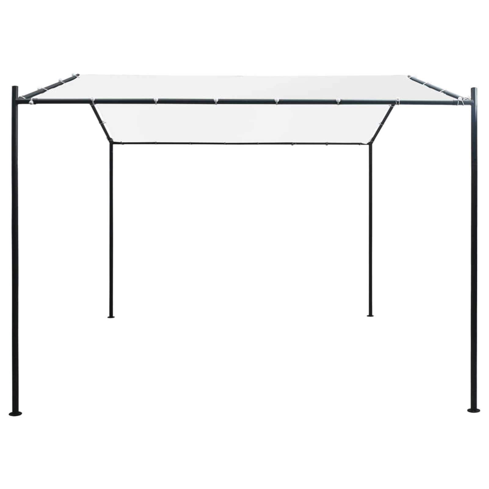 Dcenta Gazebo, Outdoor Canopy Steel Frame Sunshade Shelter White for Backyard, Yard, Wedding, BBQ, Camping, Festival, Shows 9.8ft x 9.8ft x 8.5ft (L x W x H)