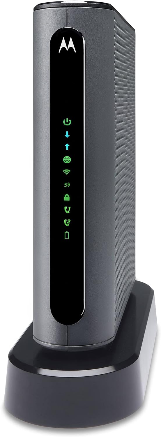 Motorola MG7711 24X8 Cable Modem with Two Phone Ports, AC1900 Dual Band WiFi Gigabit Router and DOCSIS 3.0 Modem - Restored