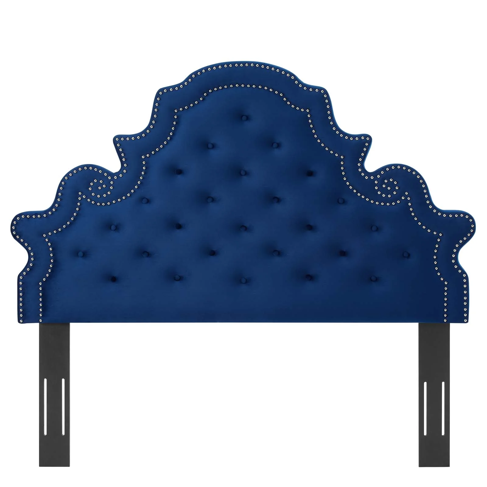 Tufted Headboard, Twin Size, Velvet, Blue Navy, Modern Contemporary Urban Design, Bedroom Master Guest Suite