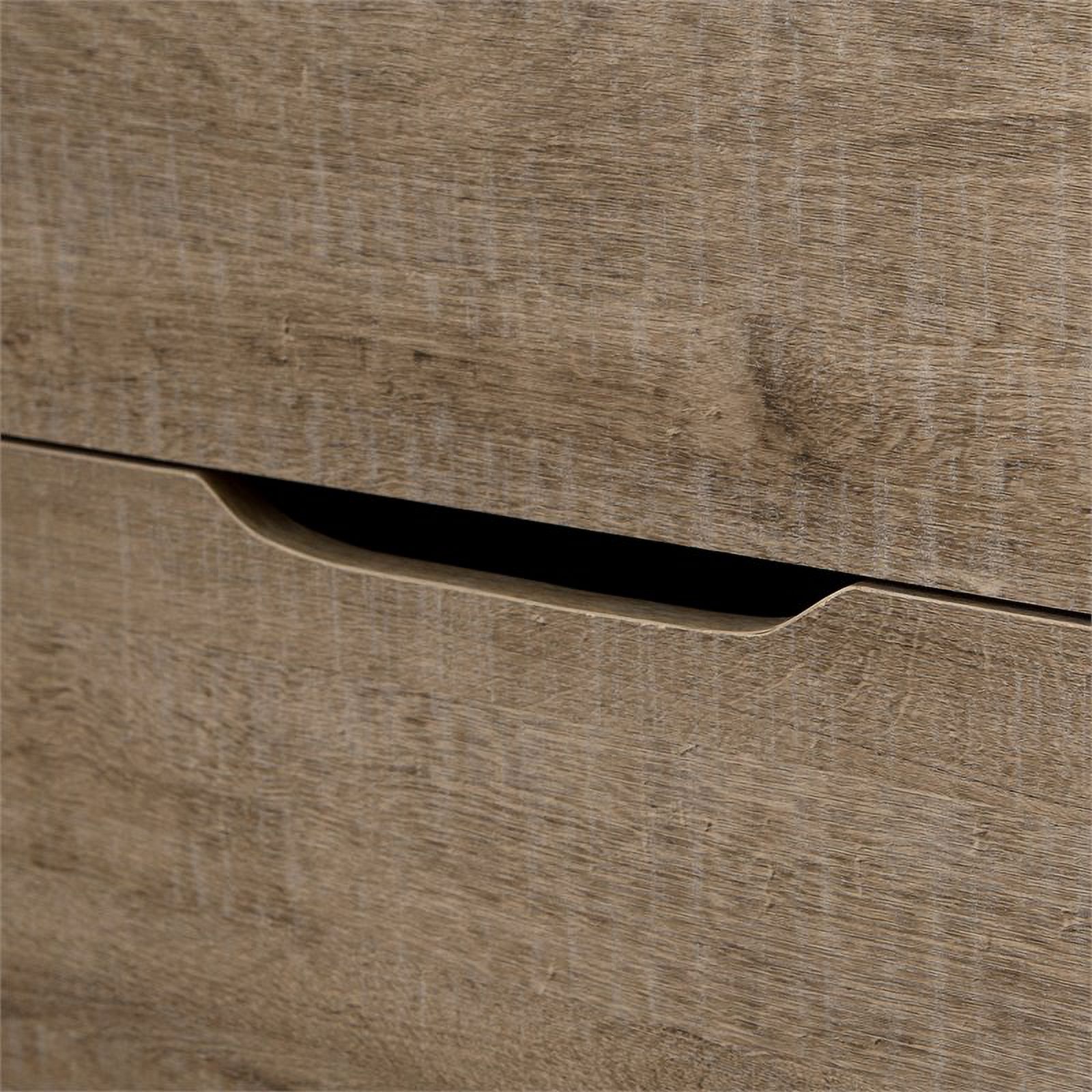 Pemberly Row Modern 6 Drawer Dresser in Weathered Oak