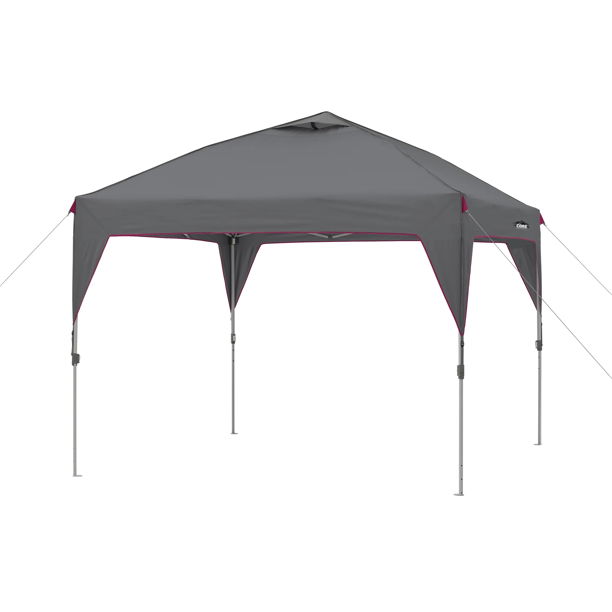 CORE Instant 10-Foot Outdoor Pop-Up Canopy Shelter Tent, Gray (4 Pack)