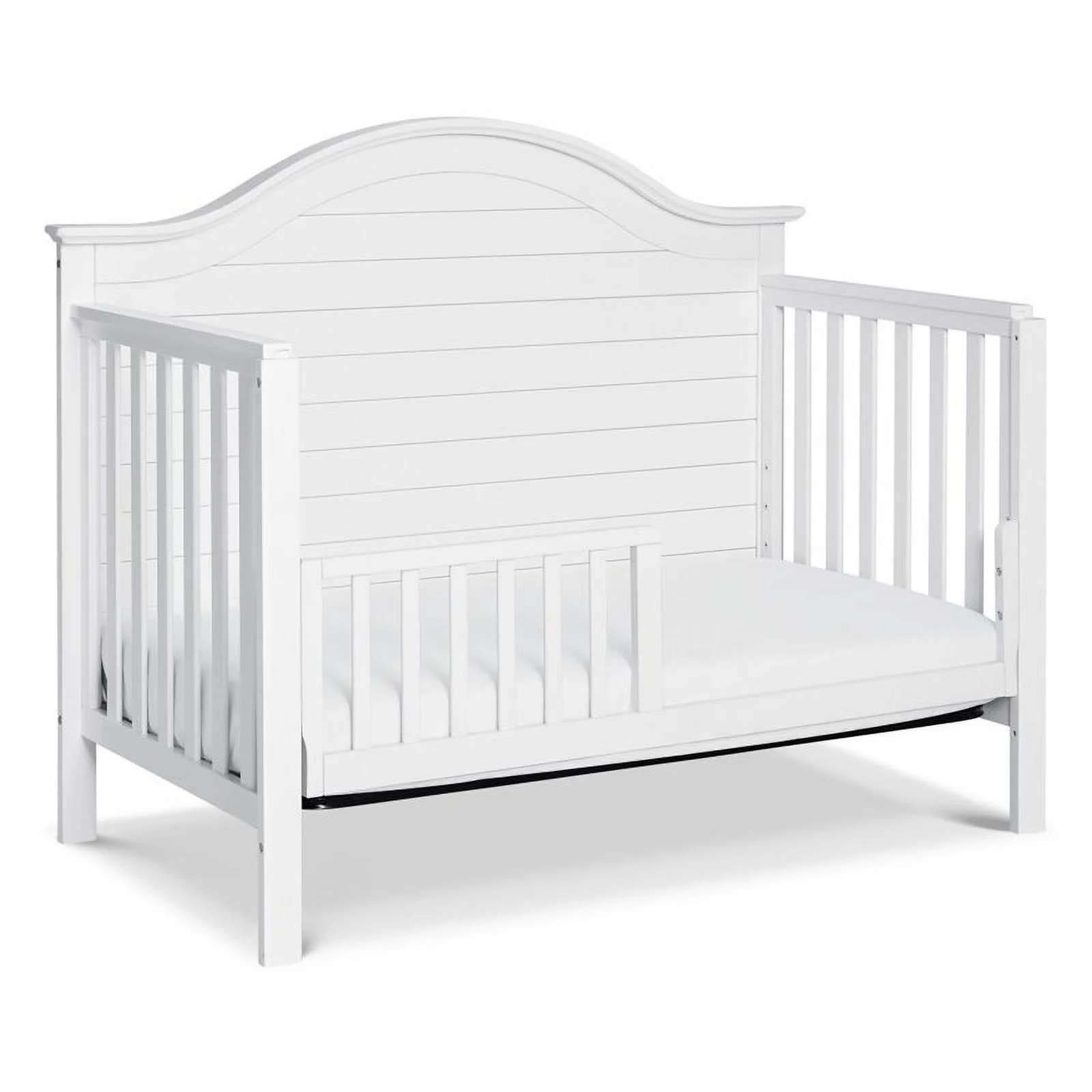 4-in-1 Convertible Crib and Dresser with Removable Changing Tray Set in White