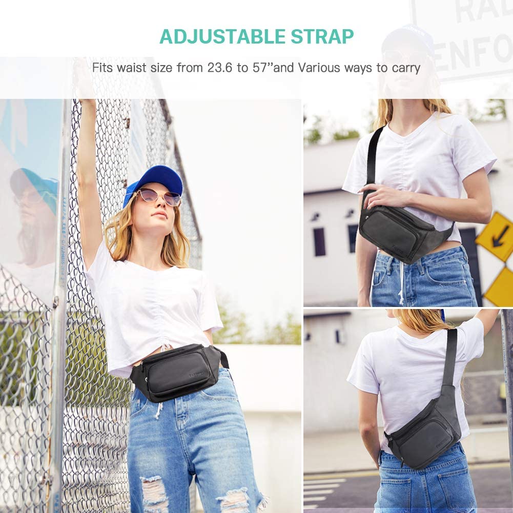 FREETOO Waist Pack Bag Fanny Pack for Men&Women Hip Bum Bag with Adjustable Strap for Outdoors Workout Traveling Casual Running Hiking Cycling