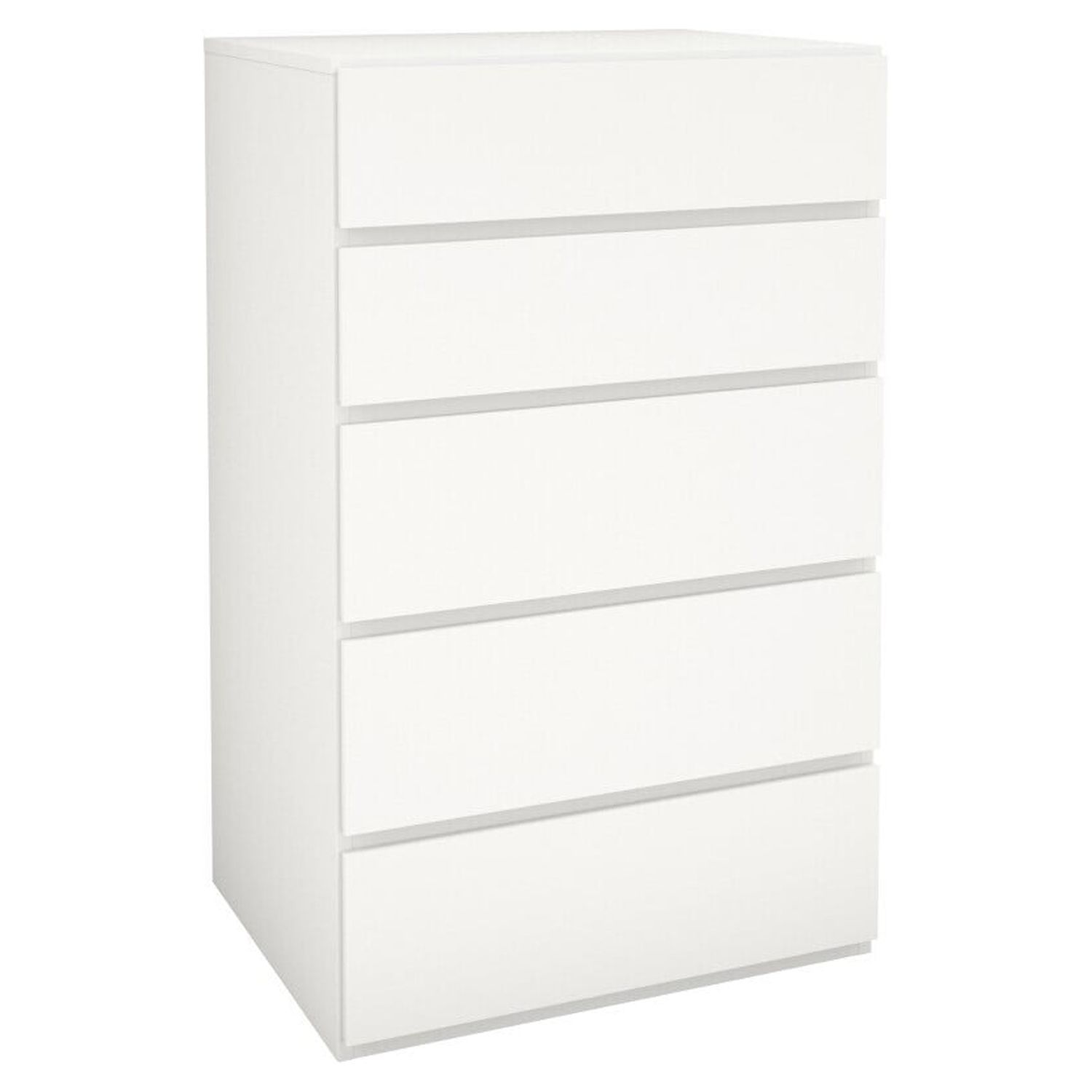 Homestock Contemporary Chic 221503 5-Drawer Chest, White