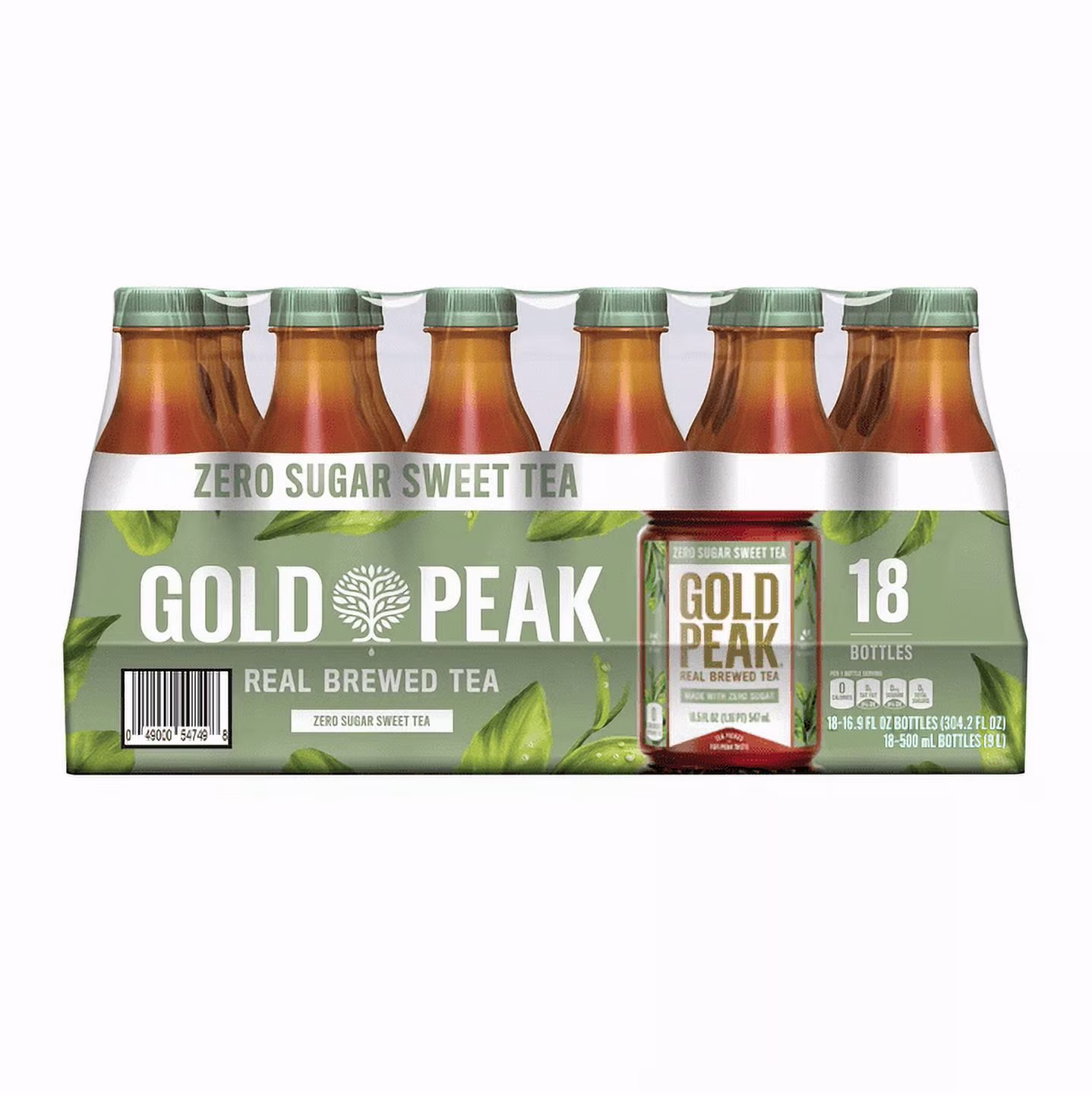 Gold Peak Zero Sugar Sweet Tea Bottles, 16.9 fl oz, 18 Pack