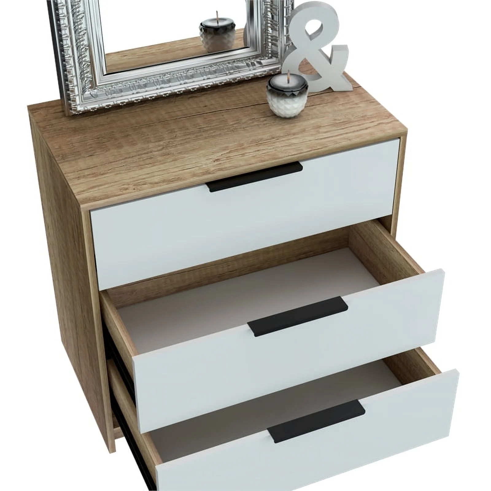 Home Square 2-Piece Set with 3 Drawer Dresser and 5 Drawer Dresser