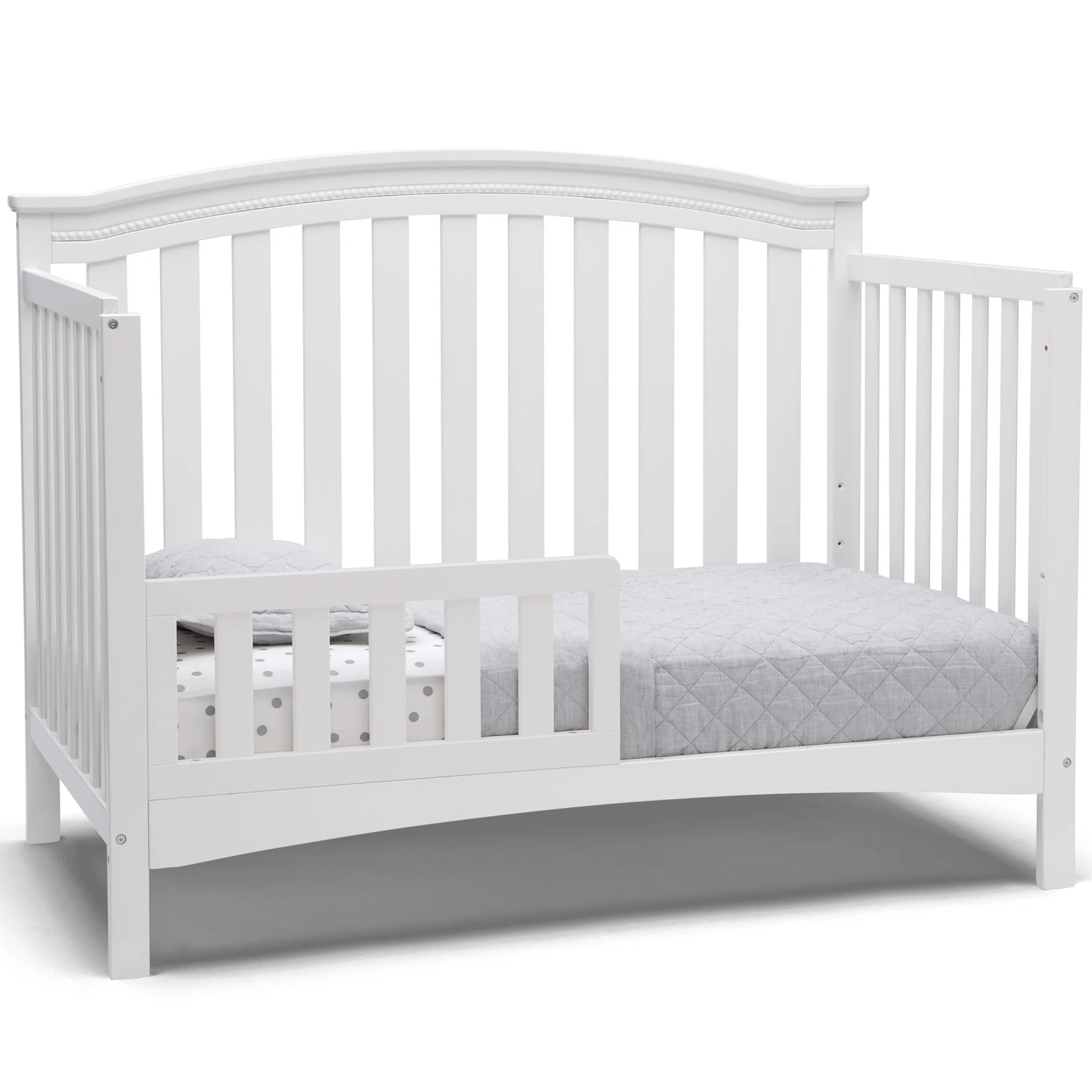 Delta Children Waverly 6-in-1 Convertible Baby Crib, Bianca White
