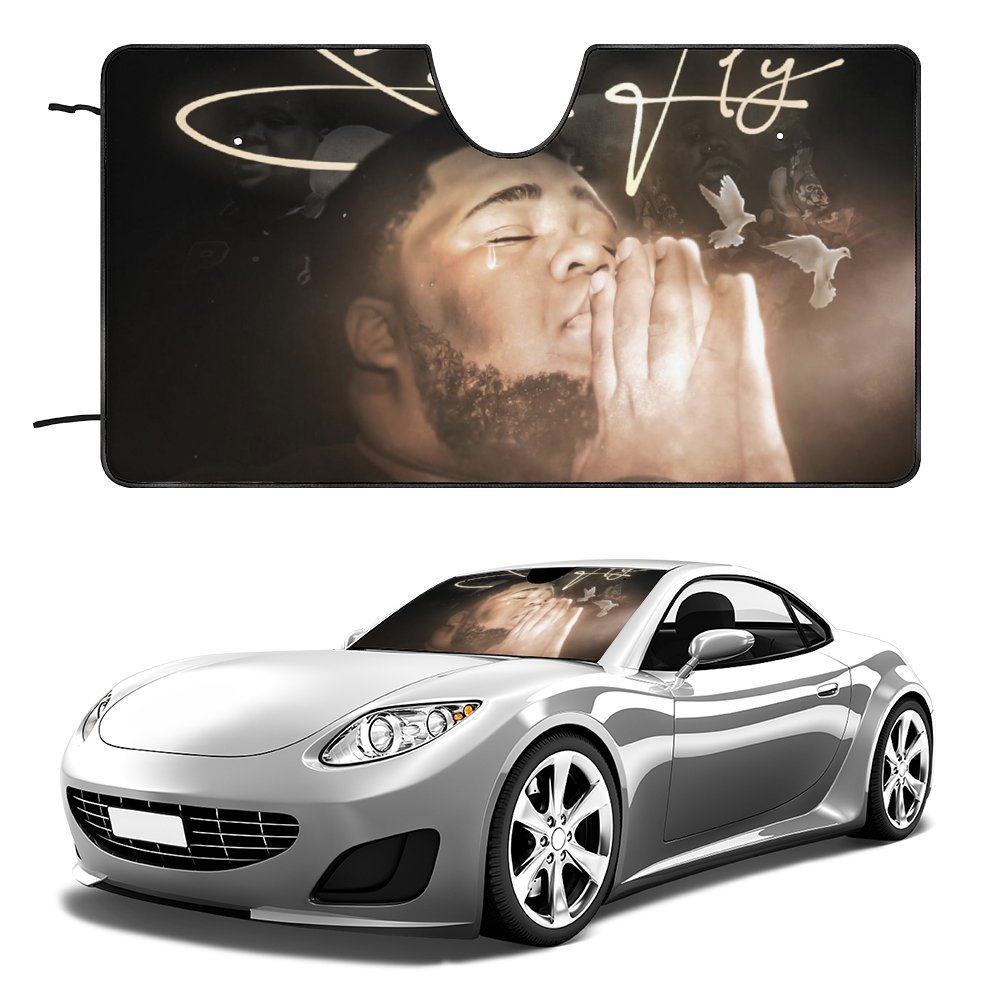 Sing Rod Wave Car Windshield Sunshade Accessories Umbrella Foldable Reflective Sun Visor Front Window Cover Protector