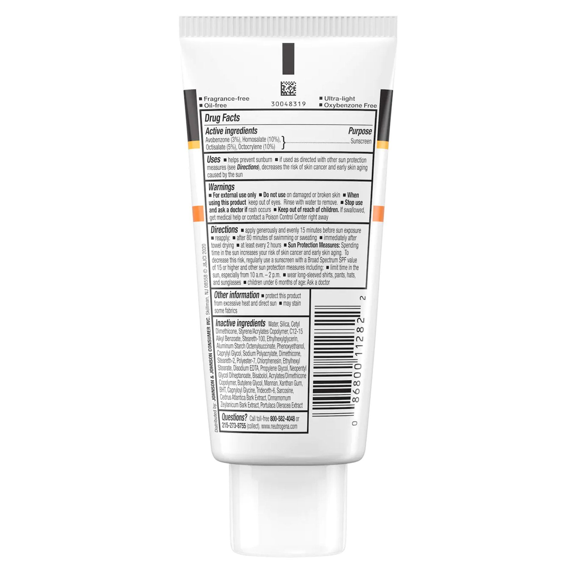 Neutrogena Clear Face Oil Free Sunscreen, 3 oz. (EA/1)