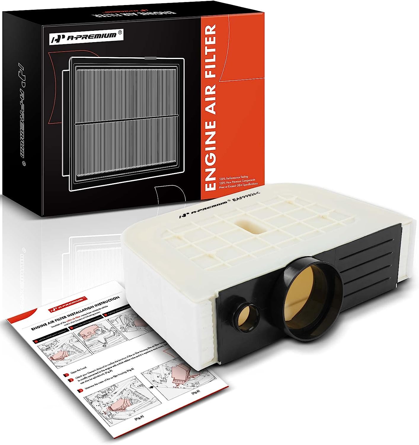 A-Premium Engine Air Filter Compatible with Audi Q7 2016 2017 2018 2019 2020 2021 2022 2.0L 3.0L