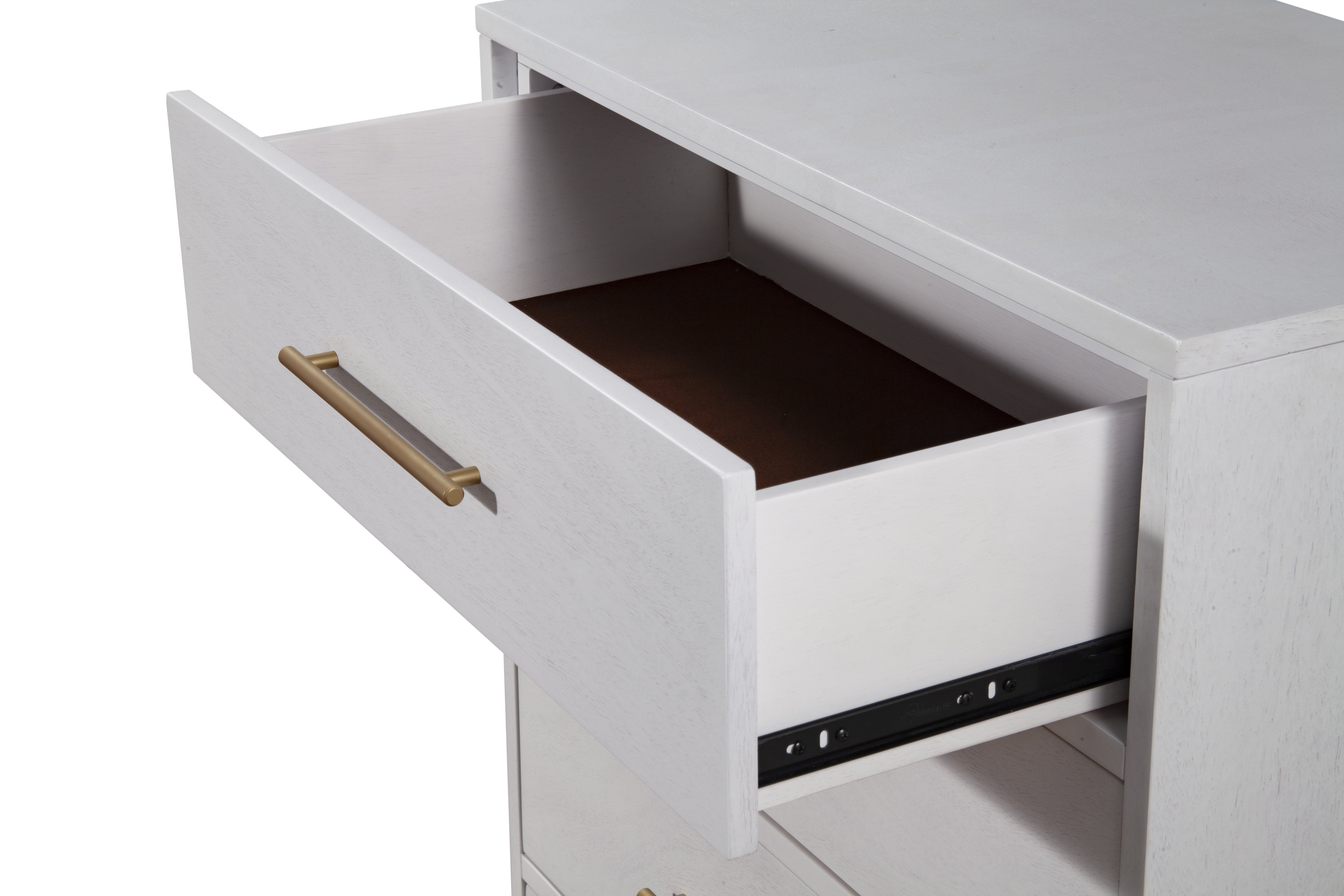 Alpine Furniture Madelyn Three Drawer Wood Small Chest in White