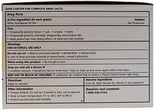 GeriCare Vitamin A&D Ointment | Skin Protectant | 5 Grams (144 Packets)