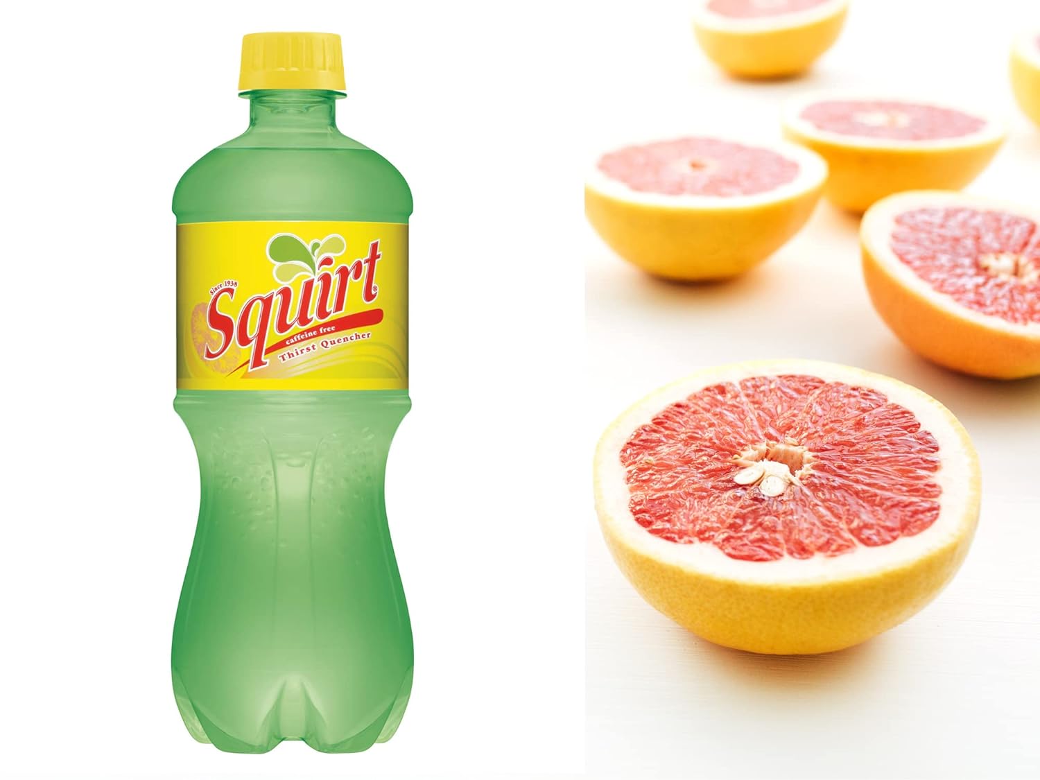 Squirt Grapefruit Flavored Carbonated Caffeine Soda Bundled By (Squirt Original, 24 Pack 20Oz Bottles)