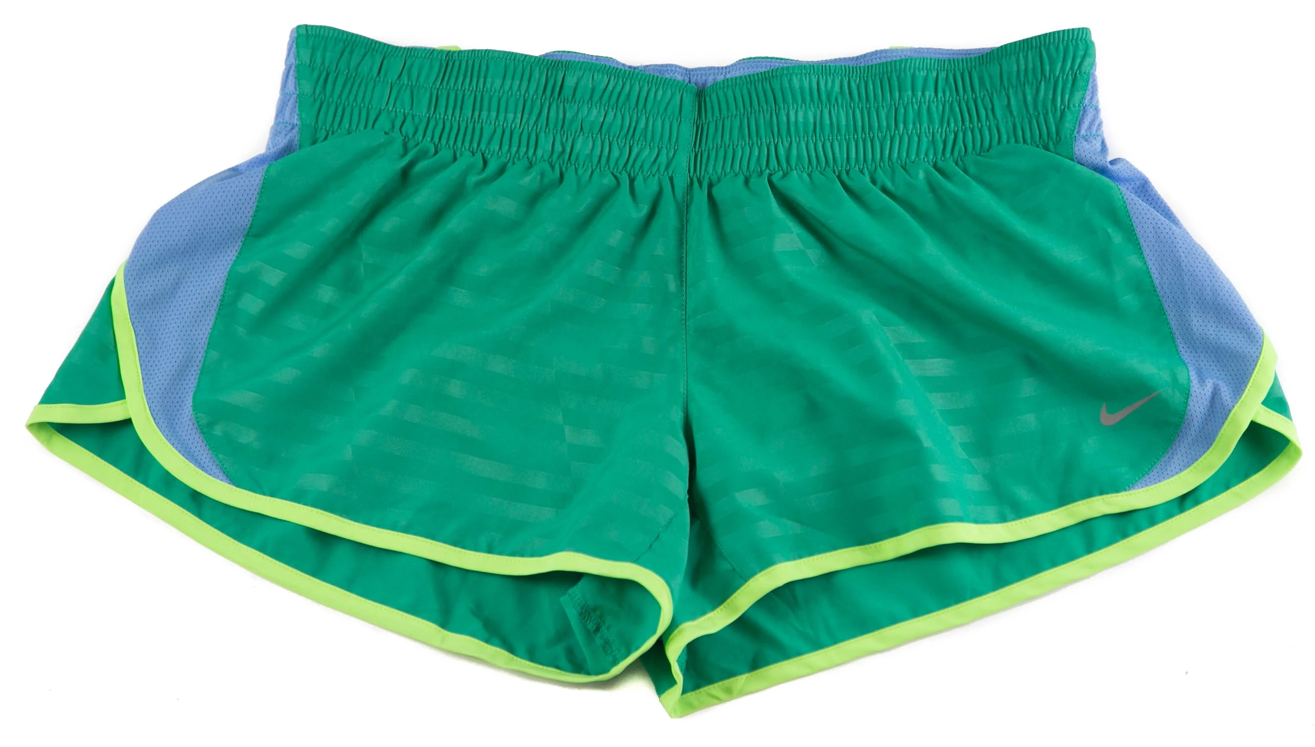 Nike Women's Dri-Fit Tempo Running Shorts Green Blue