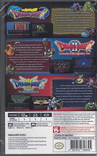 Dragon Quest 1+2+3 Collection - Nintendo Switch [Region Free]