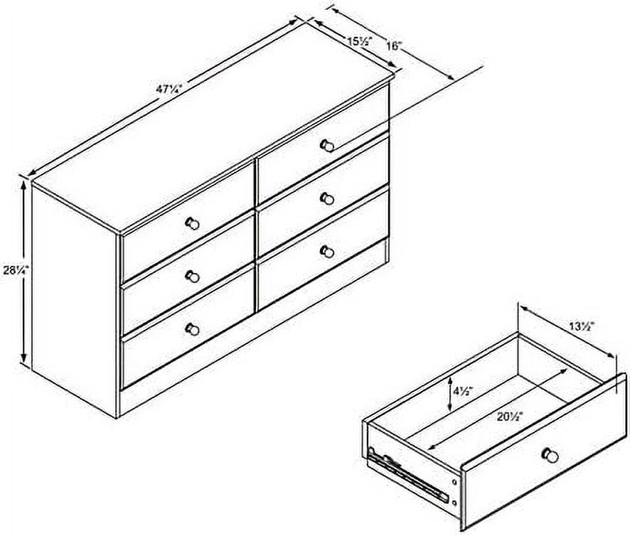 6 Drawer Double Dresser In Espresso