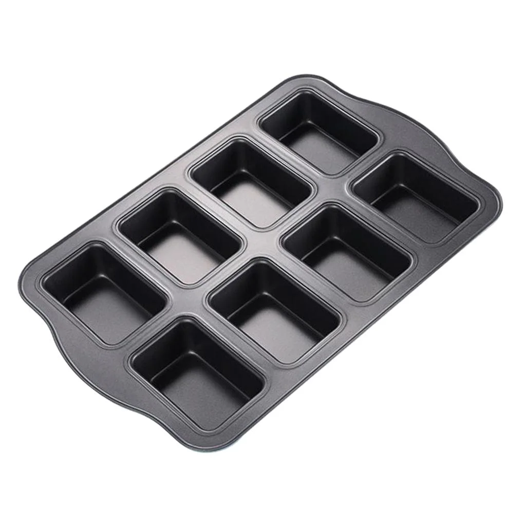 Pan, Mini , Carbon Steel Meatloaf Mini Bread Cupcake Muffin Baking Pan Tray, Home Kitchen Restaurant Bakeware