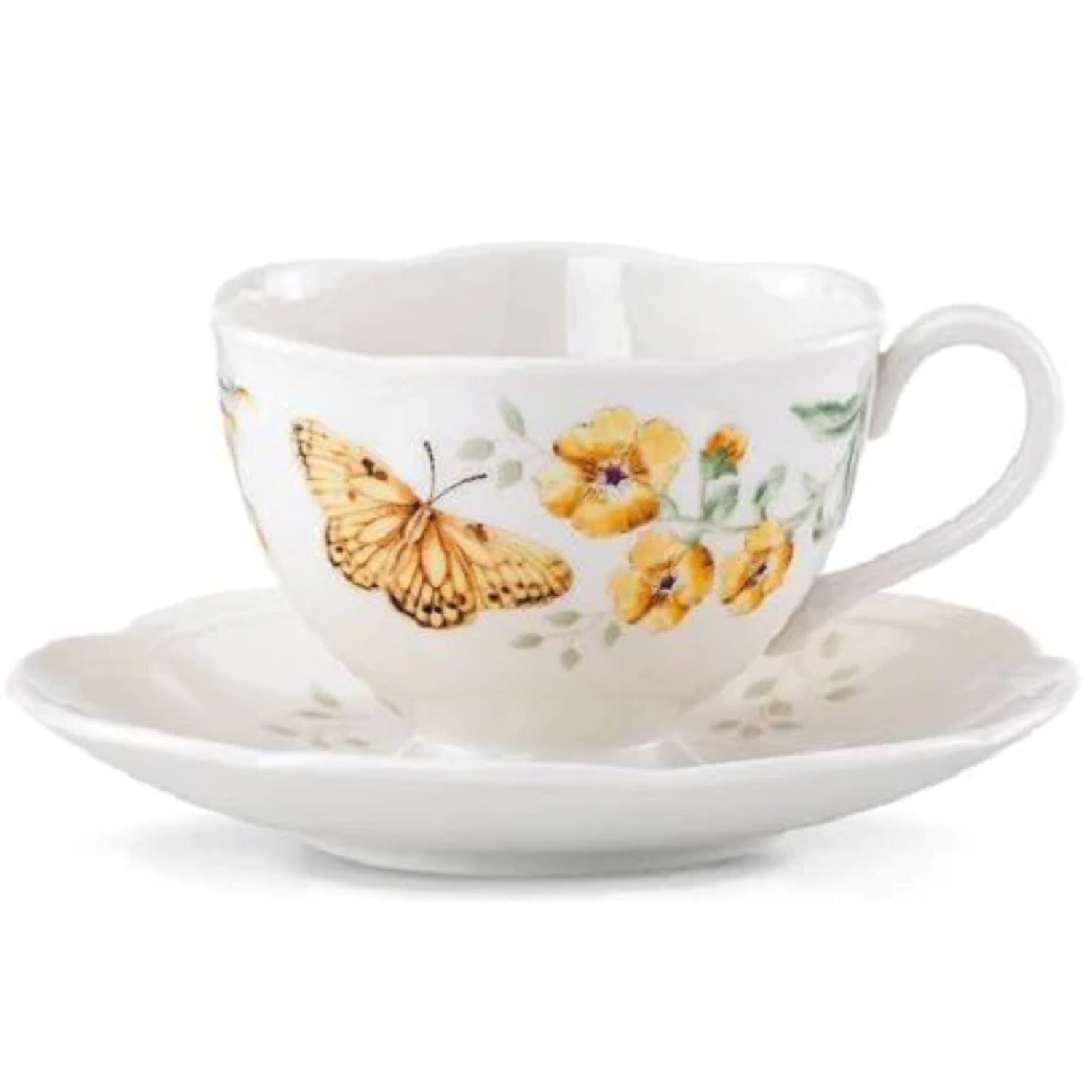 Lenox Butterfly Meadow Fritillary Cup And Saucer Set