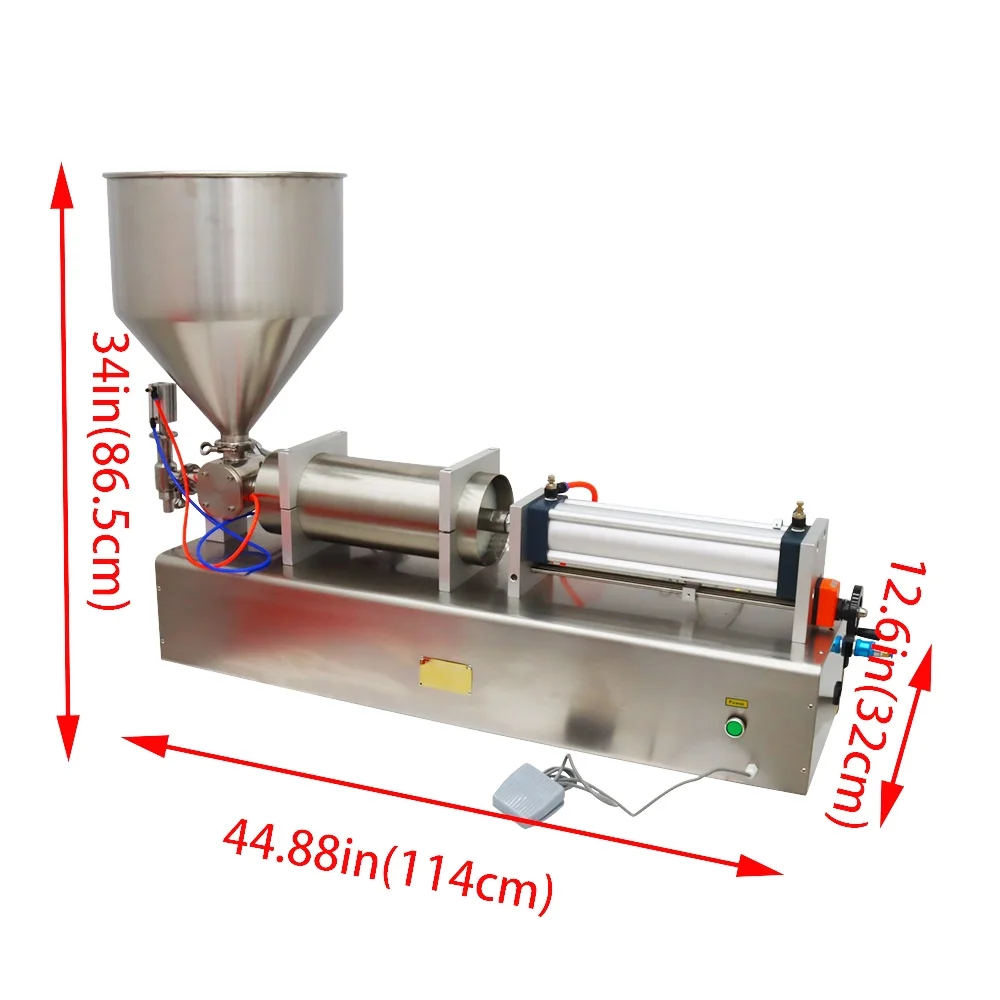 INTBUYING 1000-5000ml Pneumatic Dual-purpose Paste Liquid Filling Machine Piston Filler Head Bottle Seal Pack