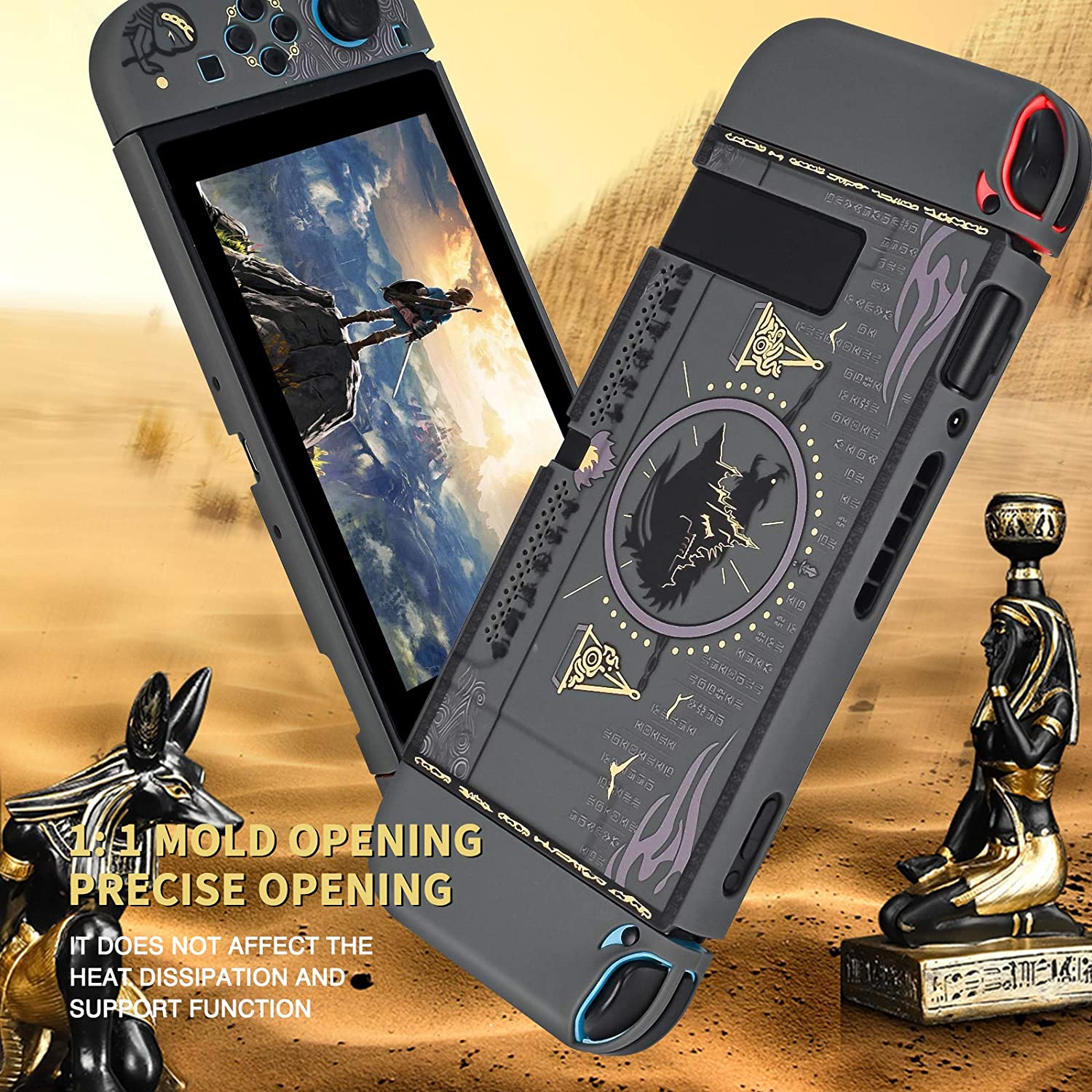 Dockable Protective Case Compatible with Nintendo Switch, Newest Pattern Cover with Anti-Scratch