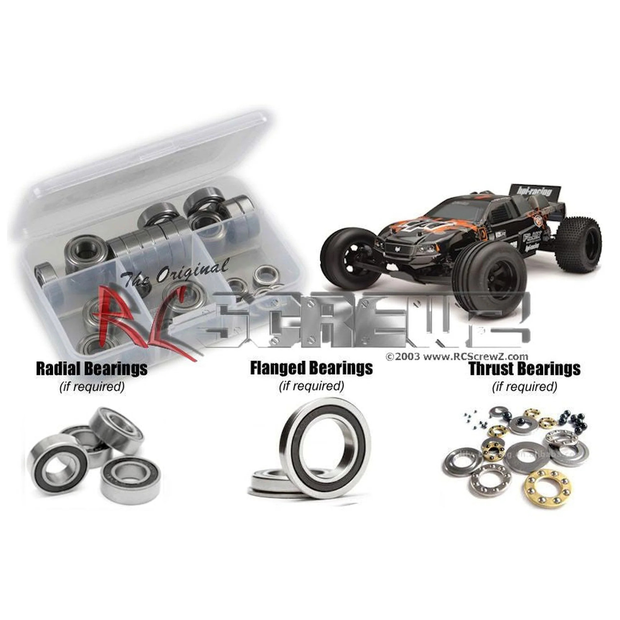 RCScrewZ Rubber Shielded Bearings hpi081r for HPI Racing E-Firestorm Flux 105878 RC Car Complete Set