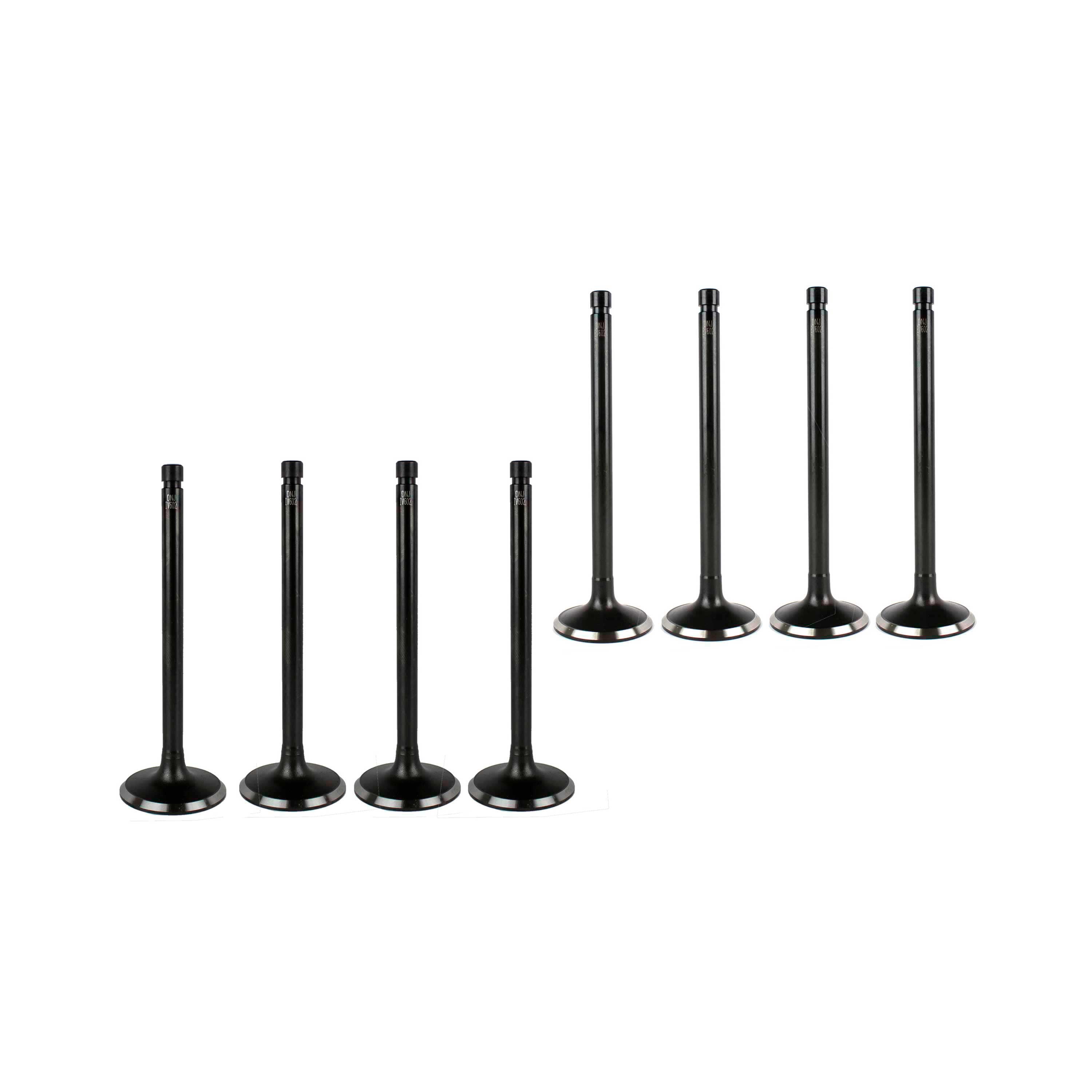 DNJ VK8602 Exhaust Intake Valve Kit Fits Cars & Trucks 1980 to 1989 Nissan 200SX, 510, 720, D21, Pathfinder, Van L4 2.0L, 2.2L, 2.4L SOHC 8V EV602 X4 IV602 X4