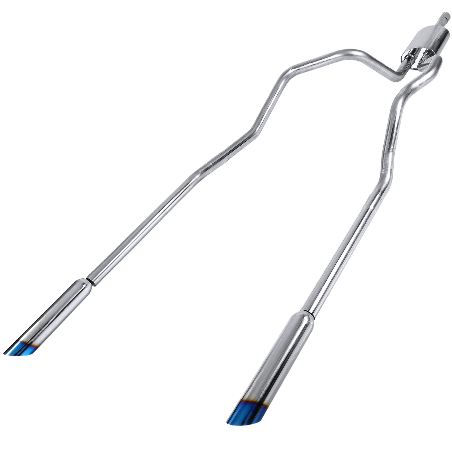 Spec-D Tuning Ext Cab Exhaust Catback System Burnt Tip Compatible with Ford F150 V6 4.6L 2004-2008