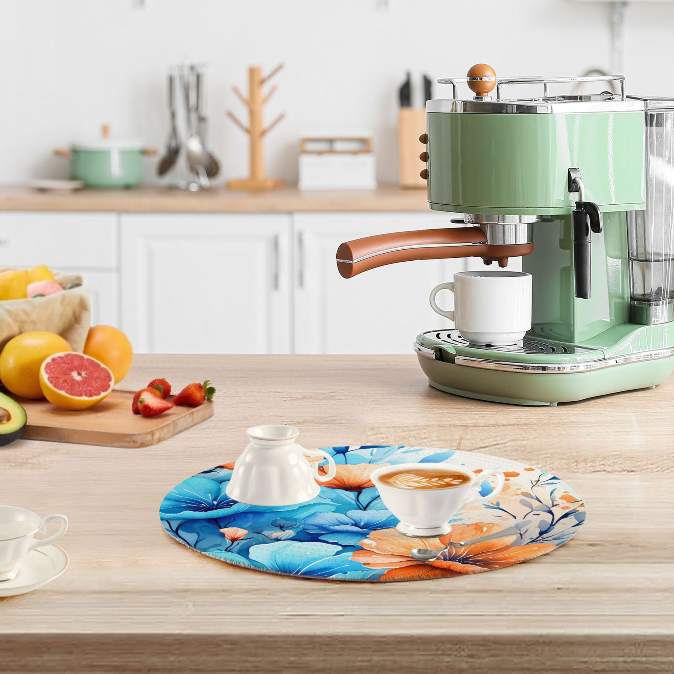 Butterfly on Blue Flowers 3 PCs Pot Holders Trivets Kitchen 15