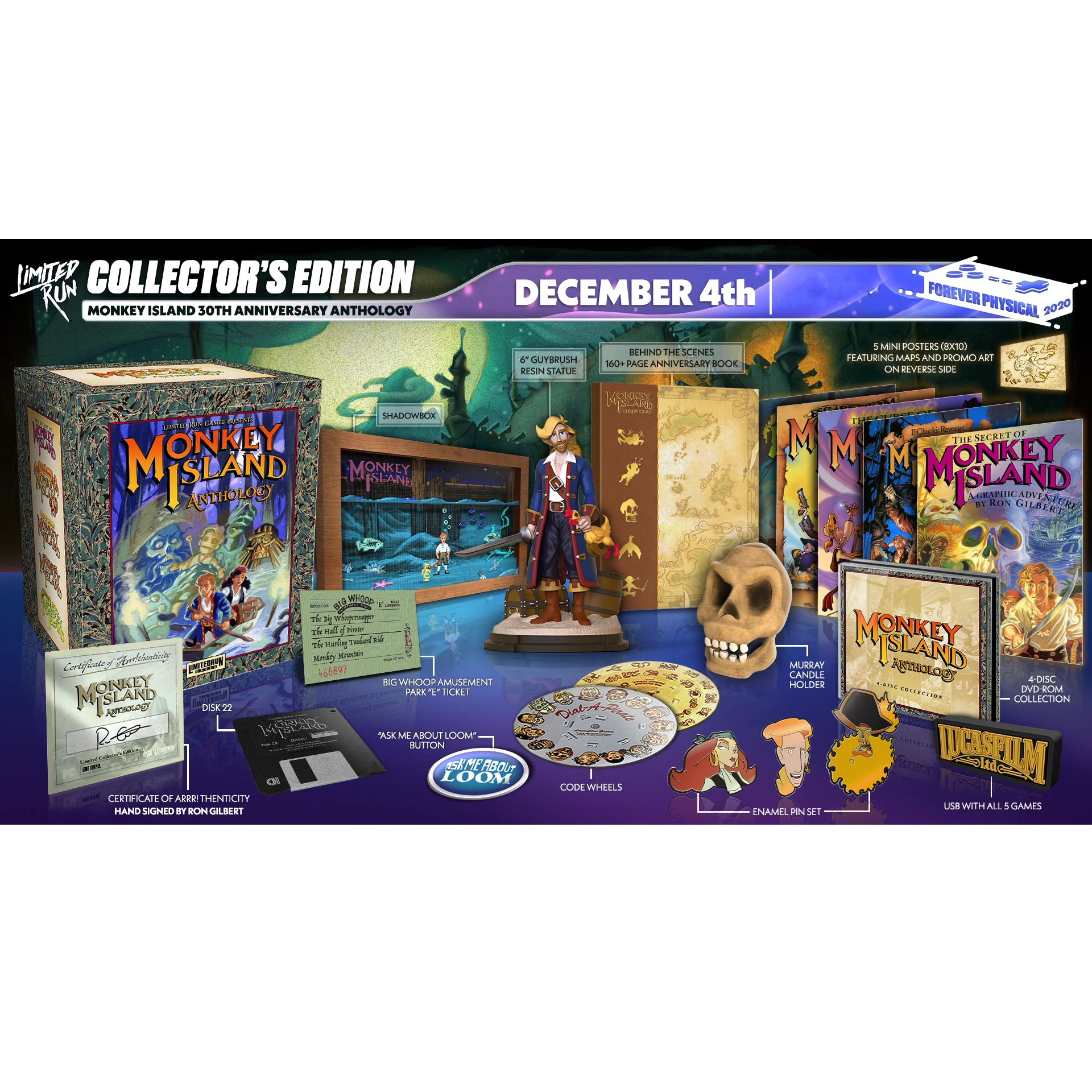 Limited Run Monkey Island 30th Anniversary Anthology Collectors Edition PC