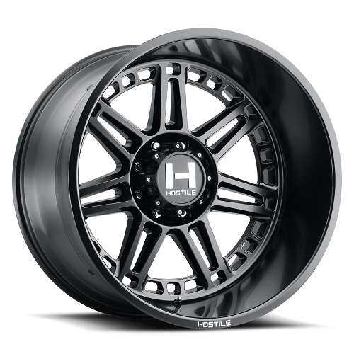 20x9 Hostile 124 Lunatic Asphalt (Satin Black) Wheel 8x180 (12mm)