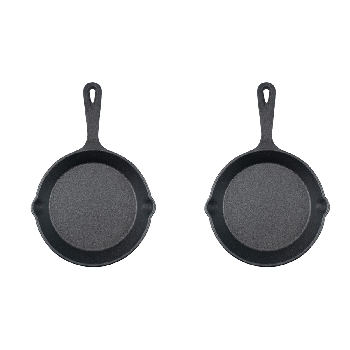 HOMEMAXS 2pcs Mini Cast Iron Skillet Small Frying Pan Non-stick Frying Pan Egg Frying Pan Kitchen Accessory