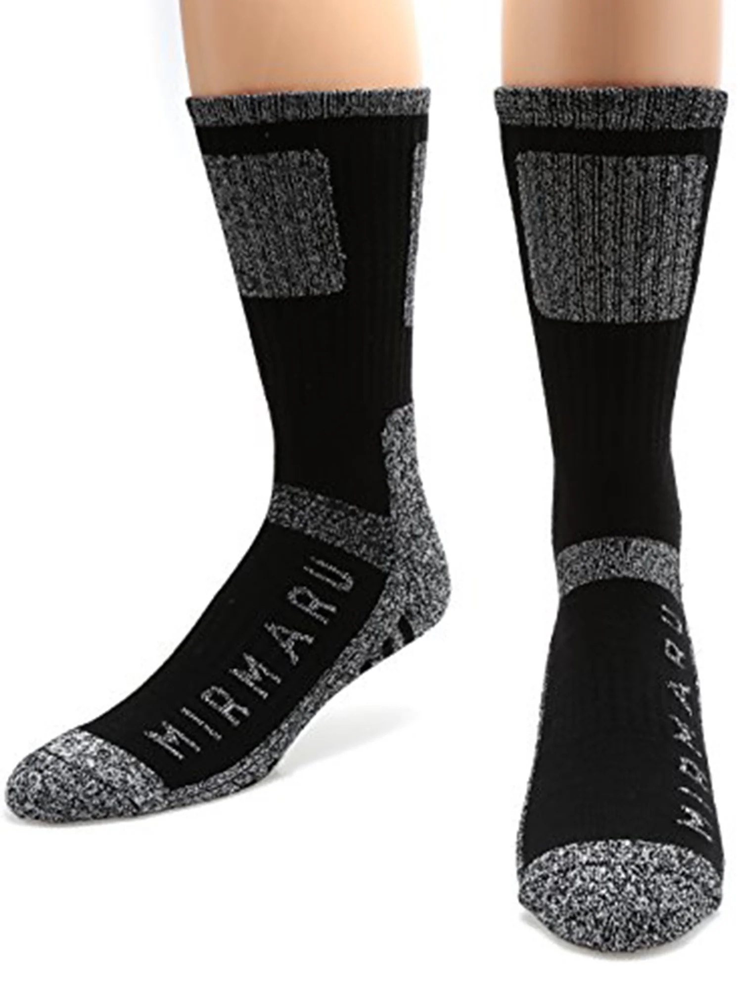 MIRMARU Men's 5 Pairs Multi Performance Outdoor Sports Hiking Trekking Crew Socks