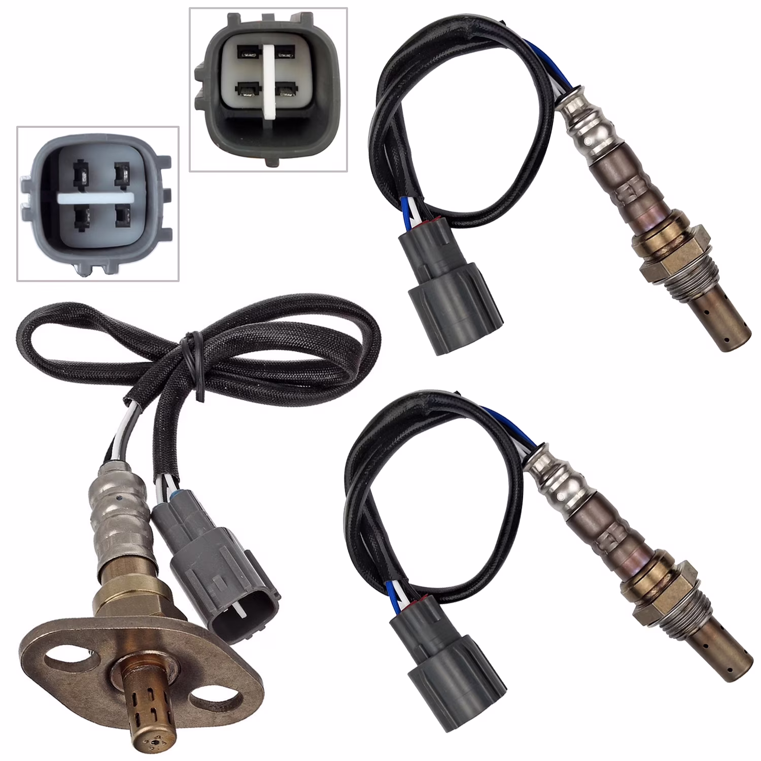 MAXFAVOR 3PCS Oxygen Sensor Replacement For Lexus 1999-2003 RX300, 2001-2003 Toyota Highlander Air Fuel Ratio O2 Sensor 234-9009 x2 234-4215 x1 02 sensor