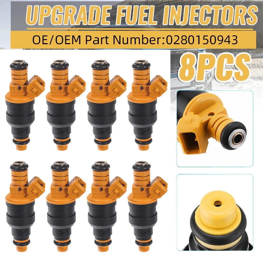 8X/set Flow Matched Bosch Fuel Injectors 0280150943 for Ford 4.6 5.0 5.4 5.8 Fas