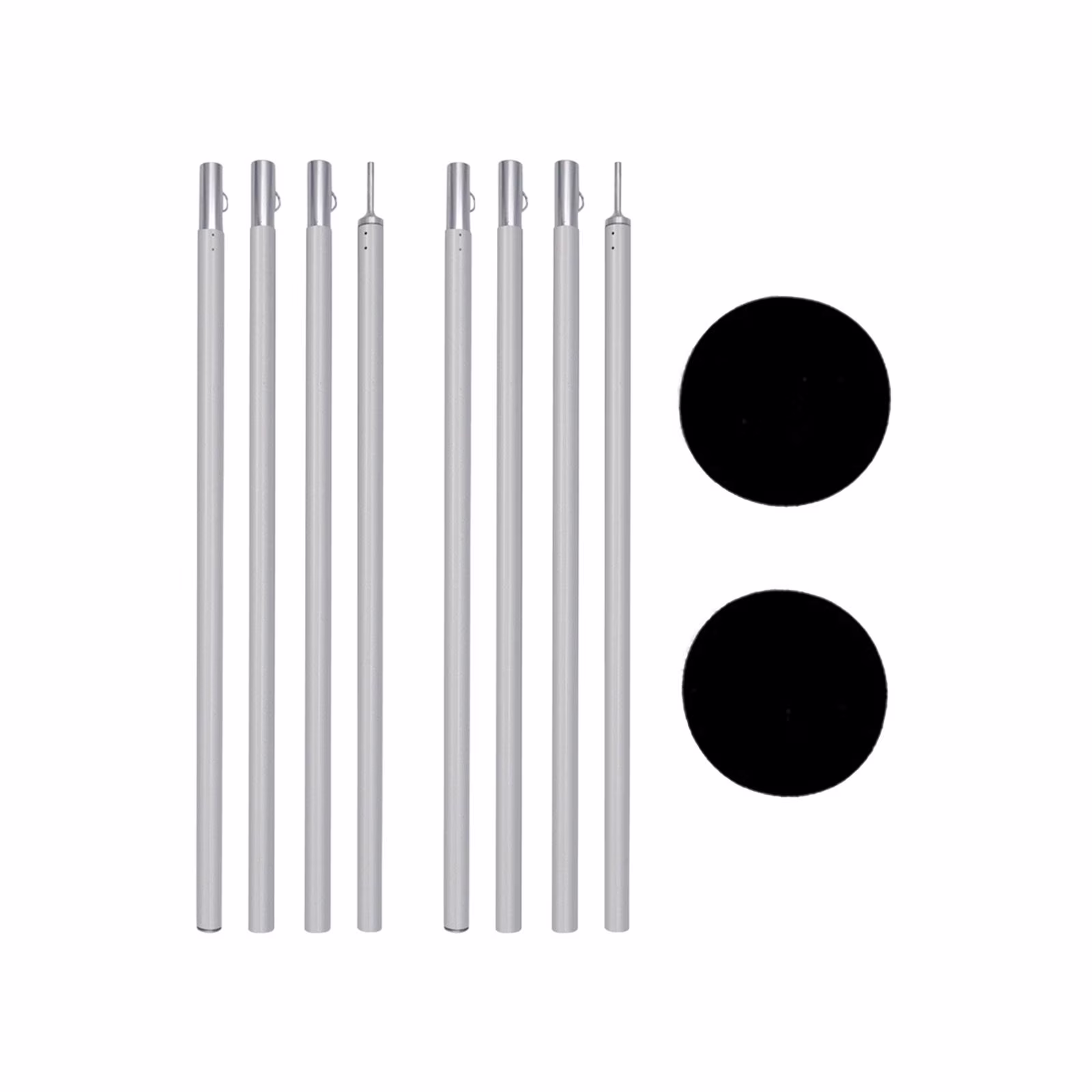 Telescoping Tarp Poles, Aluminum Rods for Tent, Tarps, Lightweight Replacement Tent Poles for Camping, Backpacking, Hiking, Hammocks, Awning, With With Ball Head