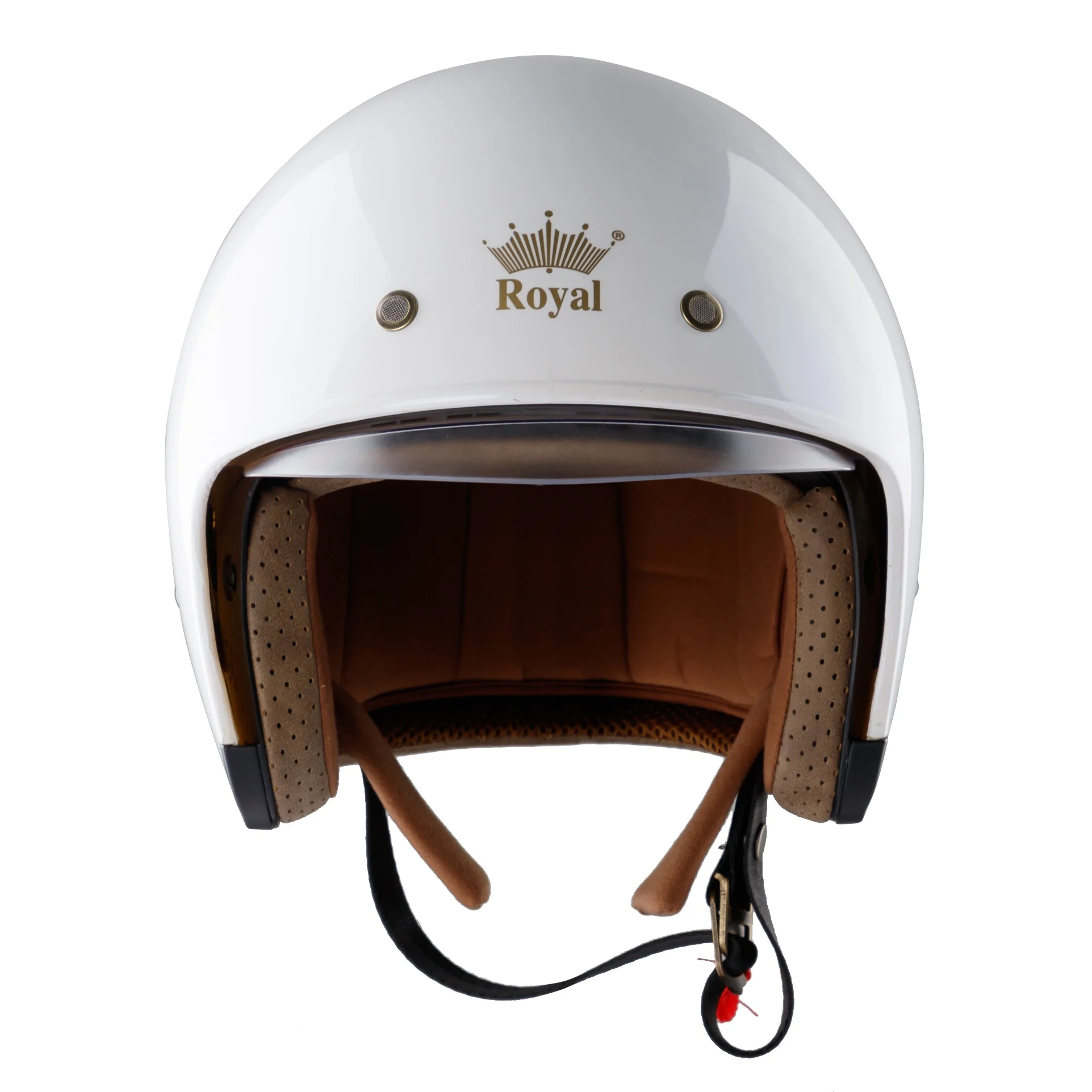 Royal M139 Open Face Motorcycle Helmet DOT Approved Motorcycle Helmet  Size M White
