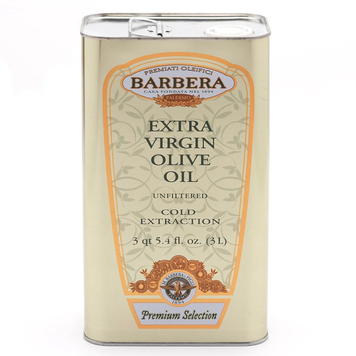 Extra Virgin Olive Oil, Olio Extravergine Di Oliva, Barbera, Sicily, 33.8 oz (3l)