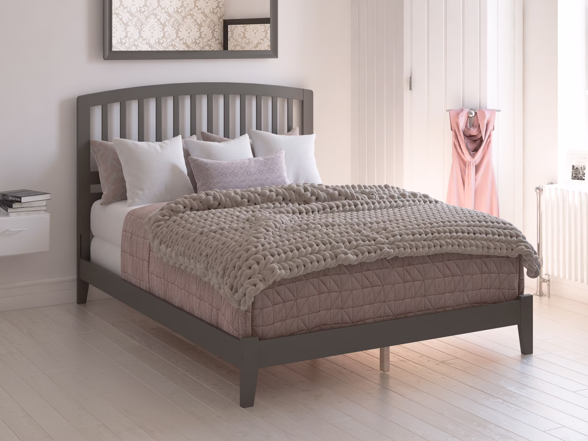 Richmond King Traditional Bed in Grey