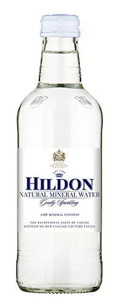 Hildon - Gently Sparkling Natural Mineral Water, 11.1 fl oz (24 Glass Bottles)