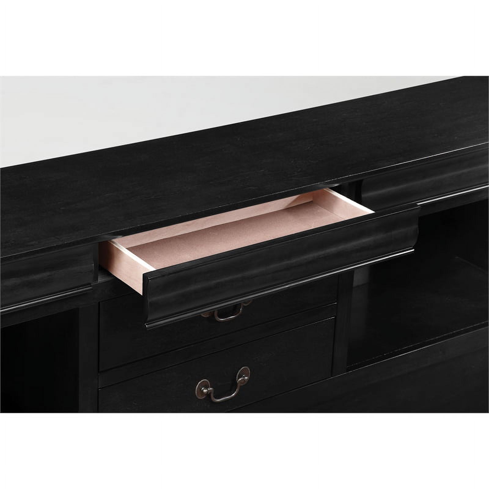 Bowery Hill Traditional / Modern wood Queen Bed in Black Finish