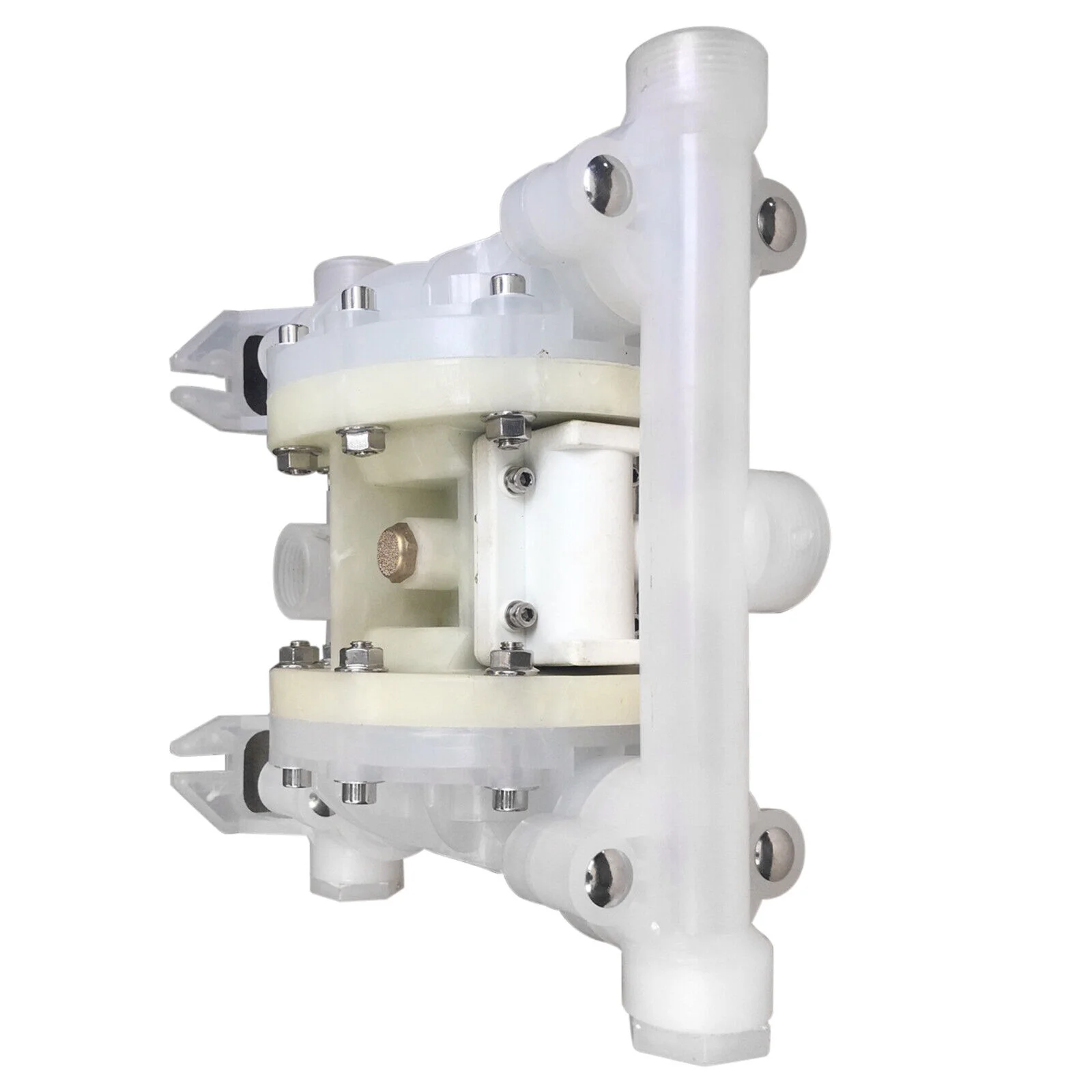 ZhdnBhnos Air-Operated Double Diaphragm Oil Pump 3/4inch Inlet & Outlet Liquids Transfer Pump Chemical Industrial Polypropylene