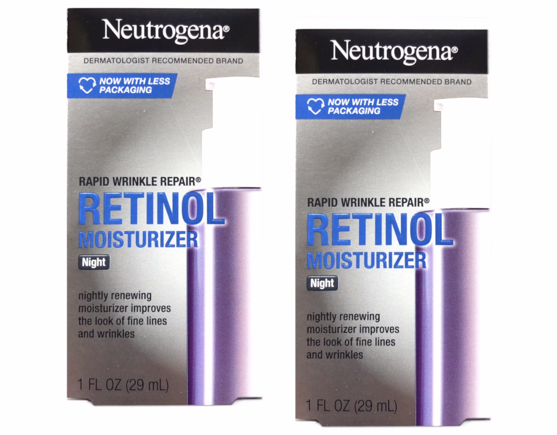 Neutrogena Rapid Wrinkle Repair Moisturizer Night 1 oz (Pack of 2)