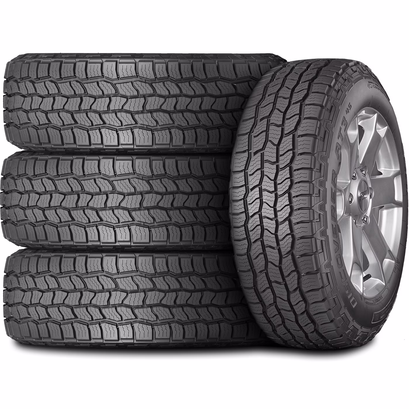 Set of 4 (FOUR) Cooper Discoverer AT3 4S 275/65R18 116T AT A/T All Terrain Tires Fits: 2015-23 Ford F-150 Lariat, 2019-23 Chevrolet Silverado 1500 LT Trail Boss