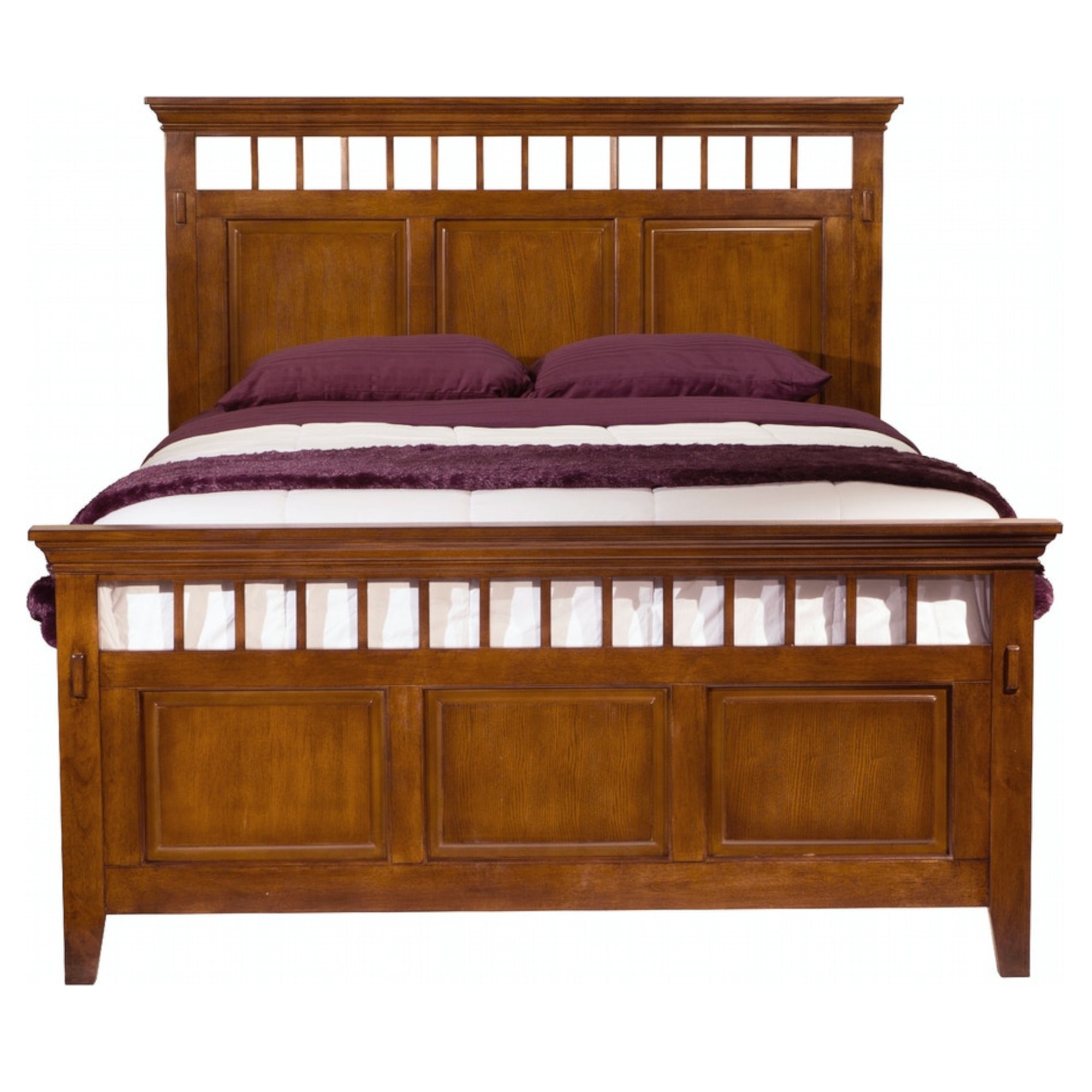 Tremont Bedroom Distressed Warm Chestnut Queen Panel Bed