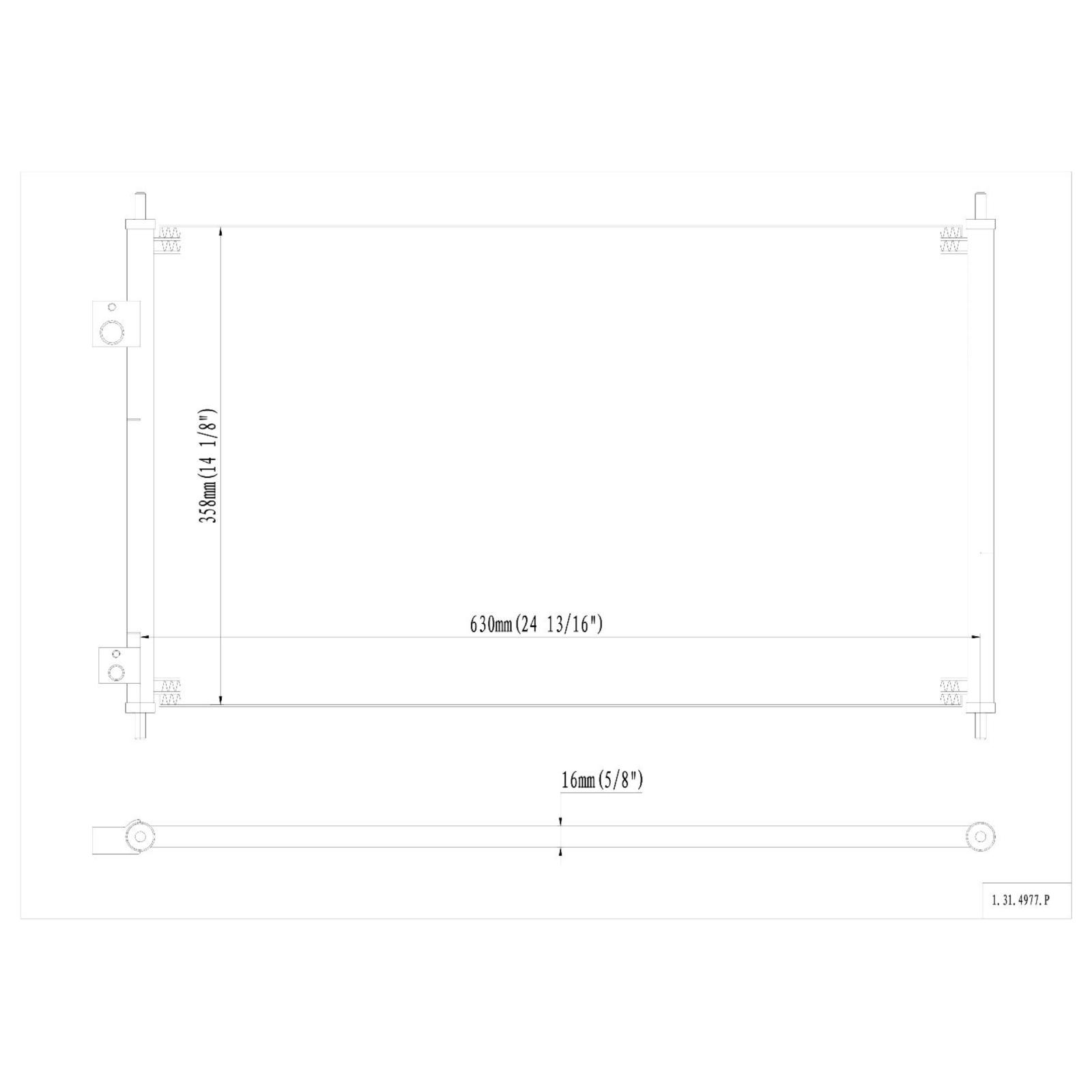 Geelife All Aluminum Condenser For 2001-2005 Acura EL 1.7L 2001-2005 Honda Civic 1.7L