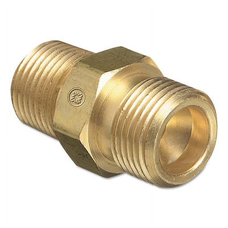 Male Npt Outlet Adaptor For Manifold Pipelines, Brass, Oxygen, 1/4 Npt | Bundle of 5 Each